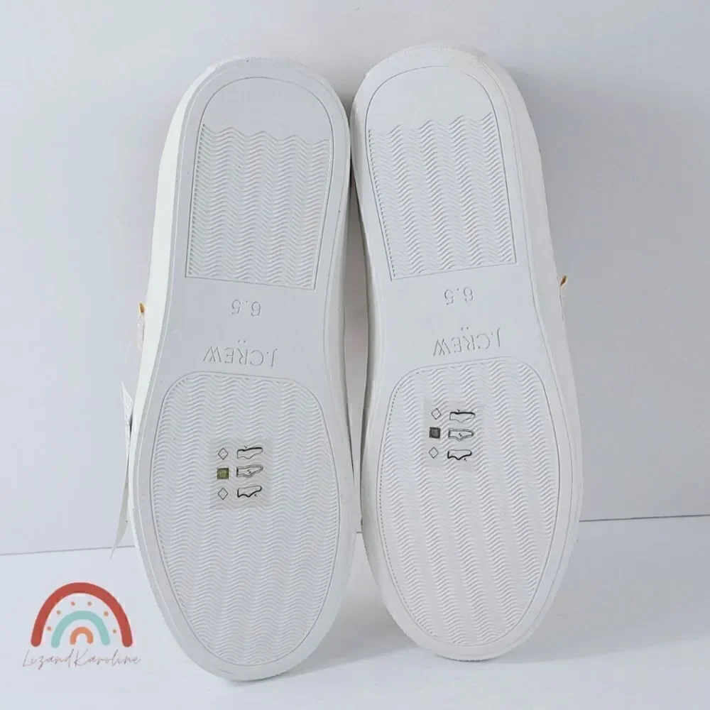 New! J. Crew Faux Leather Metallic Slip On Sneakers